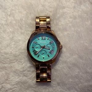 Women's Fossil Watch (Rose Gold/Turquoise Face)